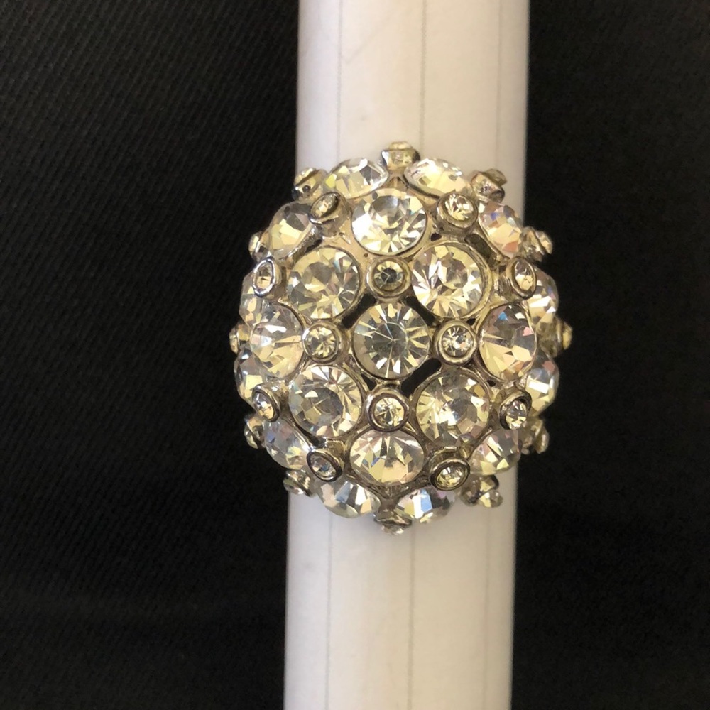 Multi-Rhinestone Dome Ring